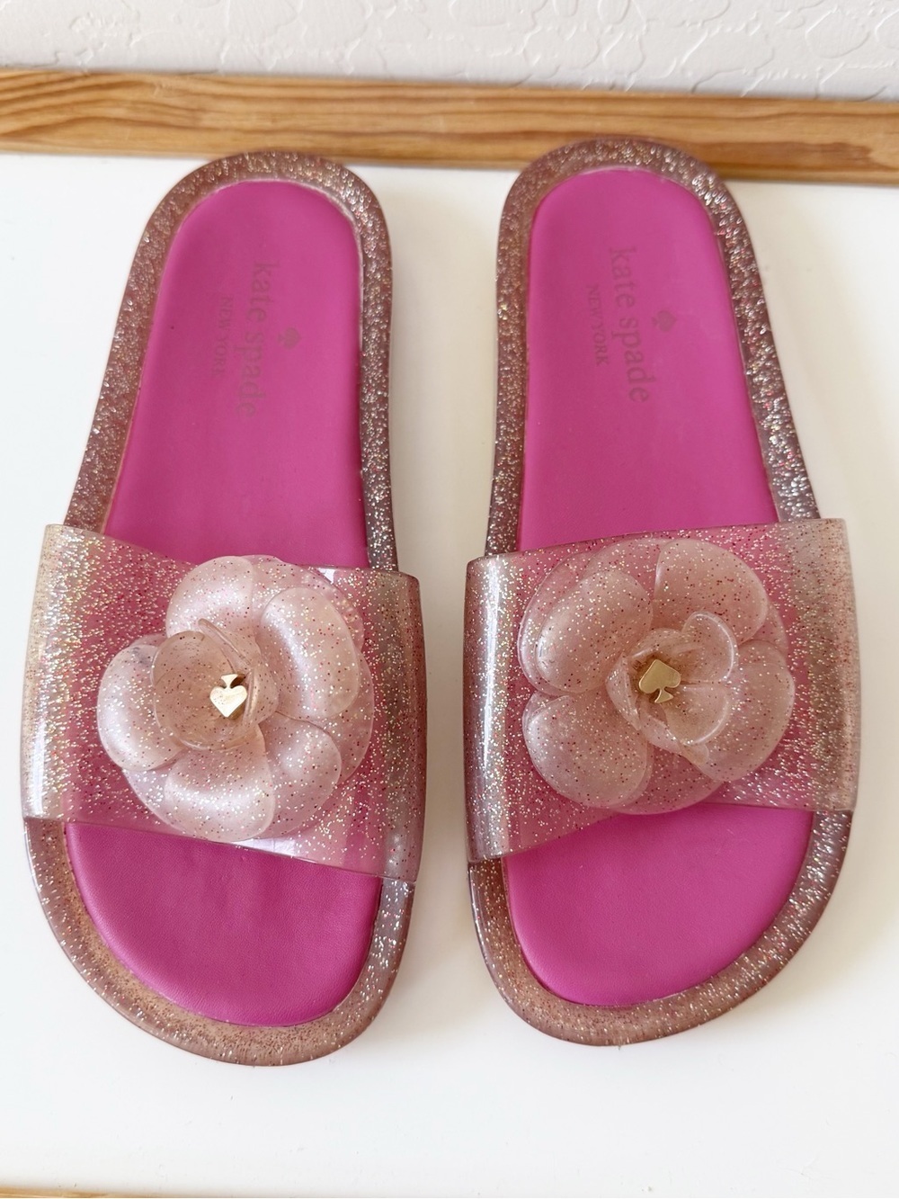 Kate Spade Splash Glitter Jelly Slides